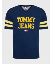 T-shirt - koszulka męska T-Shirt Ringer DM0DM14942 Granatowy Regular Fit - modivo.pl Tommy Jeans