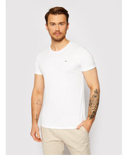 T-shirt - koszulka męska T-Shirt Jaspe Biały Slim Fit - modivo.pl Tommy Jeans