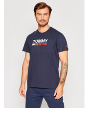 T-shirt - koszulka męska T-Shirt Corp Logo DM0DM15379 Granatowy Regular Fit - modivo.pl Tommy Jeans