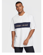 T-shirt - koszulka męska T-Shirt Printed Archive DM0DM14016 Biały Regular Fit - modivo.pl Tommy Jeans