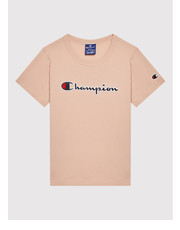 Bluzka T-Shirt Logo Script 404231 Różowy Regular Fit - modivo.pl Champion
