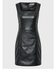 Sukienka Sukienka z imitacji skóry TM0685 Czarny Regular Fit - modivo.pl Glamorous