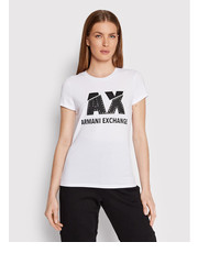 Bluzka T-Shirt 8NYT86 Y8C7Z 1000 Biały Slim Fit - modivo.pl Armani Exchange