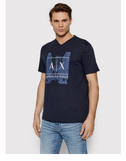 T-shirt - koszulka męska T-Shirt 3LZTAY ZJ8TZ 1510 Granatowy Regular Fit - modivo.pl Armani Exchange