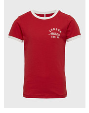 Bluzka Kids ONLY T-Shirt Karen 15271471 Czerwony Slim Fit - modivo.pl Kids Only