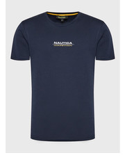 T-shirt - koszulka męska T-Shirt Pooler N7G00749 Granatowy Regular Fit - modivo.pl Nautica