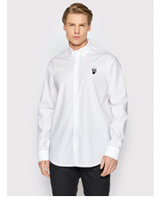 Koszula męska Koszula 605911 521600 Biały Regular Fit - modivo.pl Karl Lagerfeld