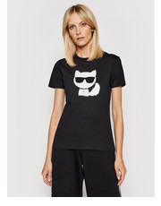 Bluzka T-Shirt Ikonik Choupette 210W1723 Czarny Regular Fit - modivo.pl Karl Lagerfeld