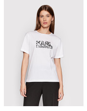 Bluzka T-Shirt KL22WTS02 Biały Regular Fit - modivo.pl Karl Lagerfeld