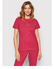 Bluzka T-Shirt 220W1704 Różowy Regular Fit - modivo.pl Karl Lagerfeld