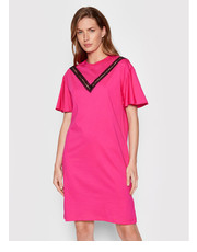 Sukienka Sukienka codzienna Lace Insert 221W1350 Różowy Relaxed Fit - modivo.pl Karl Lagerfeld