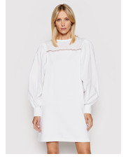 Sukienka Sukienka codzienna Fabric Mix Sweat 211W1360 Biały Regular Fit - modivo.pl Karl Lagerfeld