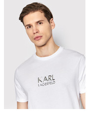 T-shirt - koszulka męska T-Shirt Crewneck 755054 521224 Biały Regular Fit - modivo.pl Karl Lagerfeld