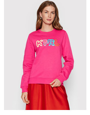 Bluza Bluza Jelly Mini Logo 221W1800 Różowy Regular Fit - modivo.pl Karl Lagerfeld