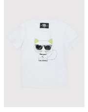 Bluzka T-Shirt Z15383 M Biały Regular Fit - modivo.pl Karl Lagerfeld