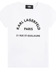 Bluzka T-Shirt Z15380 D Biały Regular Fit - modivo.pl Karl Lagerfeld