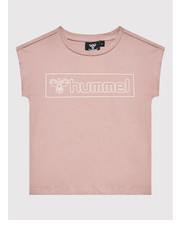 Bluzka T-Shirt Boxline 213375 Różowy Regular Fit - modivo.pl Hummel