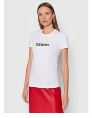 Bluzka T-Shirt 21II2P0F0716309 Biały Regular Fit - modivo.pl Iceberg