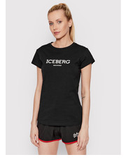 Bluzka T-Shirt ICE2WTS01 Czarny Regular Fit - modivo.pl Iceberg