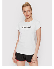 Bluzka T-Shirt ICE2WTS01 Biały Regular Fit - modivo.pl Iceberg