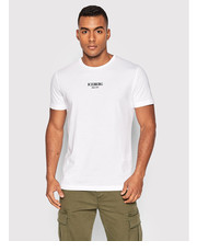 T-shirt - koszulka męska T-Shirt 22II1P0F01A6320 Biały Regular Fit - modivo.pl Iceberg