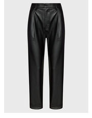 Spodnie Spodnie z imitacji skóry Aberdeen 04837 Czarny Relaxed Fit - modivo.pl Brixton
