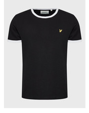 T-shirt - koszulka męska T-Shirt Ringer TS705VOG Czarny Regular Fit - modivo.pl Lyle & Scott