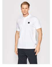 T-shirt - koszulka męska Polo Parlay 143 50467115 Biały Regular Fit - modivo.pl Boss