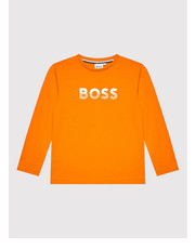 Bluzka Bluzka J25M15 D Pomarańczowy Regular Fit - modivo.pl Boss