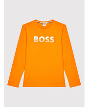 Bluzka Bluzka J25M15 S Pomarańczowy Regular Fit - modivo.pl Boss