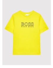 Bluzka T-Shirt J25N30 S Żółty Regular Fit - modivo.pl Boss