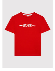 Bluzka T-Shirt J25N29 D Czerwony Regular Fit - modivo.pl Boss