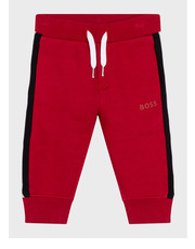 Spodnie Spodnie dresowe J04450 M Czerwony Regular Fit - modivo.pl Boss