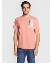 T-shirt - koszulka męska T-Shirt 3096U102U Różowy Regular Fit - modivo.pl United Colors Of Benetton