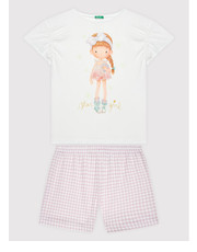Piżama dziecięca Piżama 3Q220P01C Biały Regular Fit - modivo.pl United Colors Of Benetton