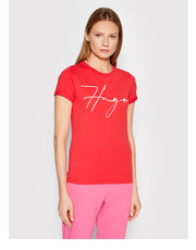 Bluzka T-Shirt 50467249 Czerwony Slim Fit - modivo.pl Hugo