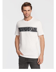 T-shirt - koszulka męska T-Shirt Dinotto 50475339 Biały Regular Fit - modivo.pl Hugo