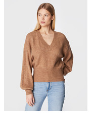 Sweter Sweter 109RM400A Brązowy Oversize - modivo.pl Sisley