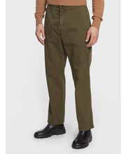 Spodnie męskie Spodnie materiałowe 486LSF01D Zielony Relaxed Fit - modivo.pl Sisley