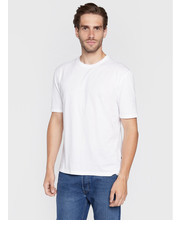 T-shirt - koszulka męska T-Shirt 3I1XS101J Biały Regular Fit - modivo.pl Sisley