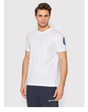 T-shirt - koszulka męska T-Shirt DT0698M BESY14 Biały Regular Fit - modivo.pl Save The Duck