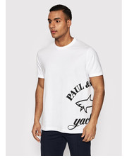 T-shirt - koszulka męska T-Shirt 22411021 Biały Regular Fit - modivo.pl Paul&Shark