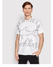T-shirt - koszulka męska T-Shirt 22411018 Biały Regular Fit - modivo.pl Paul&Shark