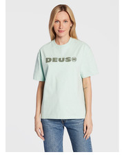 Bluzka T-Shirt Power DLF221542B Zielony Oversize - modivo.pl Deus Ex Machina