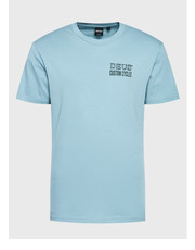 T-shirt - koszulka męska T-Shirt Good Luck DMF221428D Niebieski Regular Fit - modivo.pl Deus Ex Machina