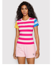 Bluzka T-Shirt Small Signature Block Stripe 6130386 Różowy Slim Fit - modivo.pl Karl Kani