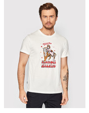T-shirt - koszulka męska T-Shirt 3233M812 223060 Biały Slim Fit - modivo.pl Manuel Ritz