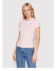 Bluzka T-Shirt Diamante JCWC122079 Różowy Slim Fit - modivo.pl Juicy Couture