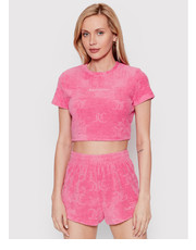Bluzka T-Shirt Sophie JCWS122069 Różowy Cropped Fit - modivo.pl Juicy Couture