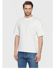 T-shirt - koszulka męska T-Shirt Fizvalley MFIZ02AH22 Biały Regular Fit - modivo.pl American Vintage